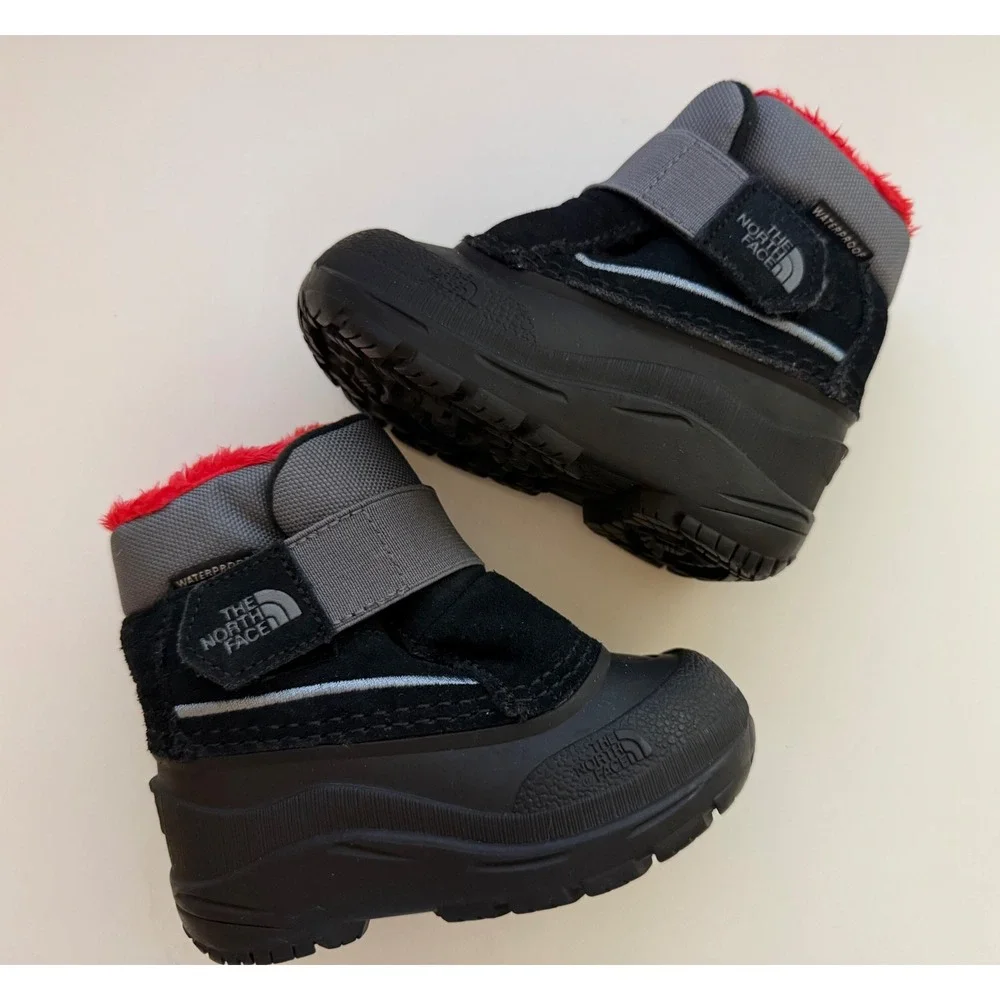 The North Face Alpenglow II Winter Snow Boots Toddler 5 Black Waterproof Slip-On